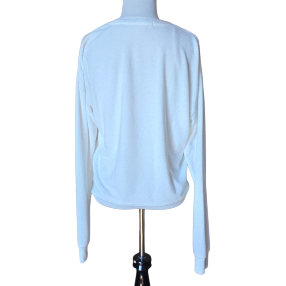Spiritual Gangster Sweater Medium Shine Your Light White Ivory Blue - Picture 6 of 10
